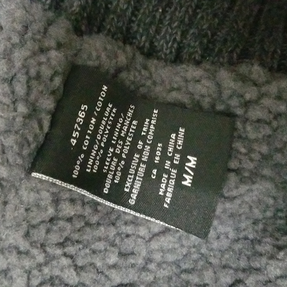 (M) IKE BEHAR Fleece Lined Cable Knit 100% Cotton Knit Sweater Eclectic Grandpa - Picture 4 of 9